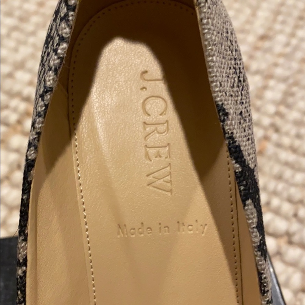 NIB NWT J Crew Mona snake printed animal print pumps fabric dress heels 7.5 M - Picture 3 of 11